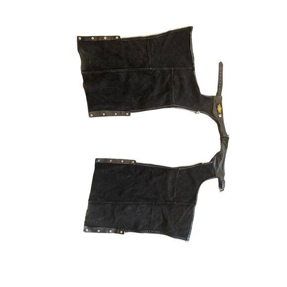 Universal Rider Black Leather Riding Chaps Medium - Picture 6 of 6